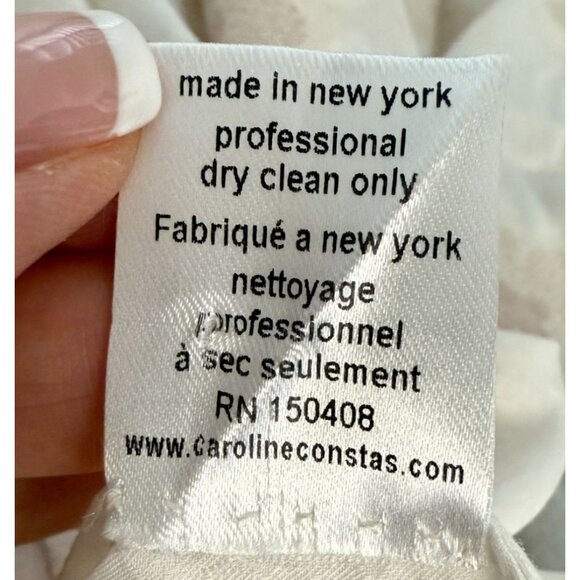 Caroline Constas Olympia Metallic Fil Coupe Mini Dress Pink White - size XS - Picture 9 of 11